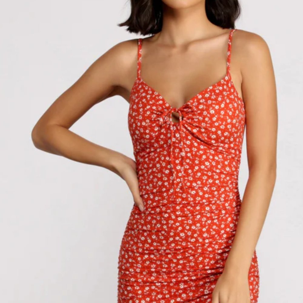 Too Sweet Sweetheart Ditsy Floral Mini Dress